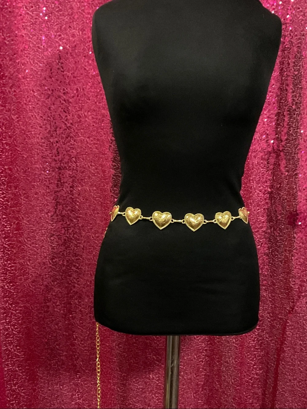 Gold Heart Link Chain Belt - Women Accessories